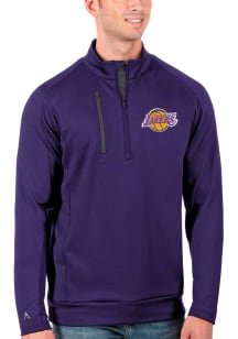Antigua Los Angeles Lakers Mens Purple Generation Long Sleeve 1/4 Zip Pullover