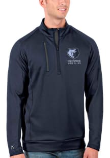 Antigua Memphis Grizzlies Mens Navy Blue Generation Long Sleeve 1/4 Zip Pullover
