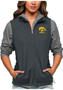 Antigua Iowa Hawkeyes Womens Charcoal Course Vest