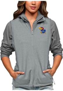 Antigua Kansas Jayhawks Womens Grey Course Vest