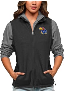Antigua Kansas Jayhawks Womens Black Course Vest