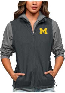 Antigua Michigan Wolverines Womens Charcoal Course Vest
