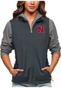 Antigua Nebraska Cornhuskers Womens Charcoal Course Vest