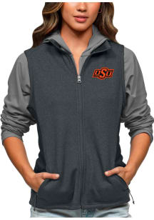 Antigua Oklahoma State Cowboys Womens Charcoal Course Vest