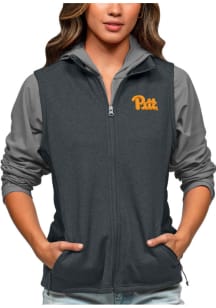 Antigua Pitt Panthers Womens Charcoal Course Vest
