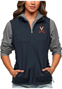 Antigua Virginia Cavaliers Womens Navy Blue Course Vest
