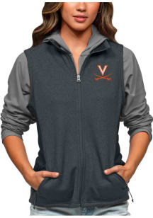 Antigua Virginia Cavaliers Womens Charcoal Course Vest