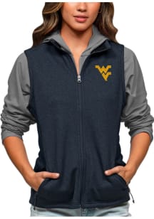 Antigua West Virginia Mountaineers Womens Navy Blue Course Vest