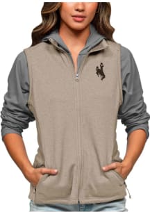 Antigua Wyoming Cowboys Womens Oatmeal Course Vest