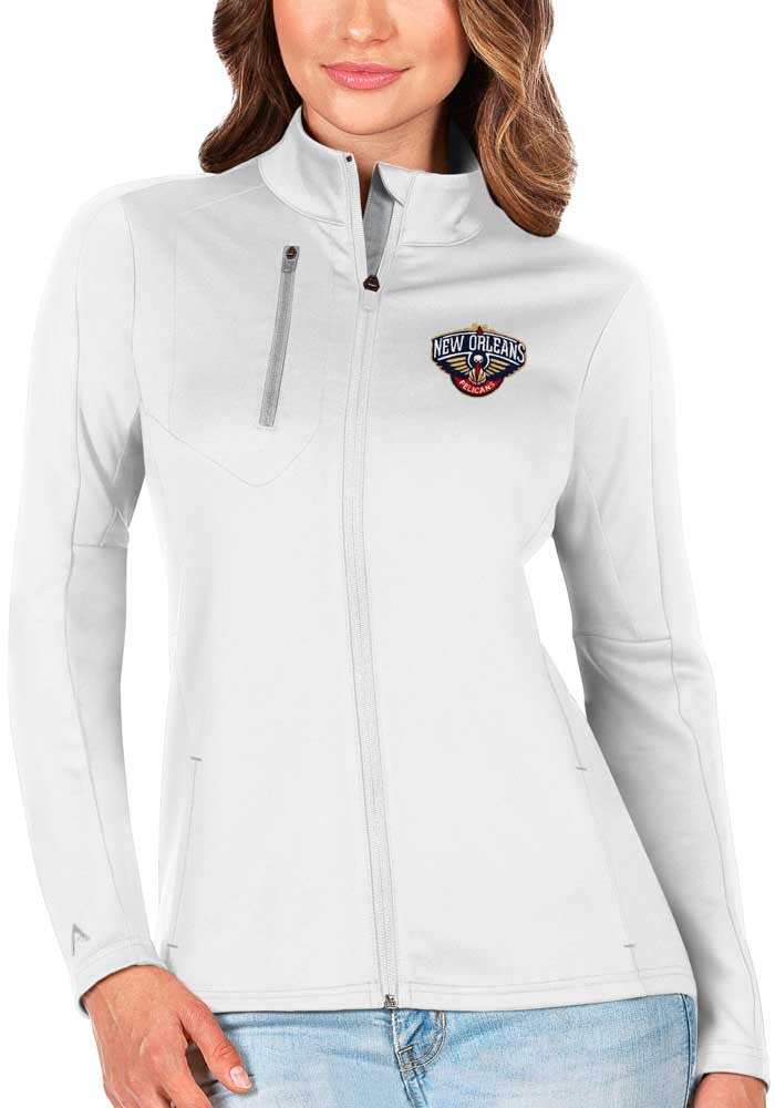 Antigua New Orleans Pelicans Womens White Generation Light Weight Jacket