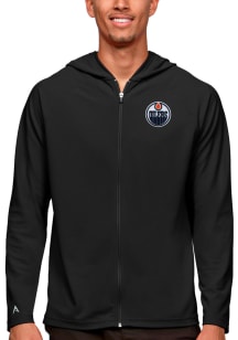Antigua Edmonton Oilers Mens Black Legacy Long Sleeve Full Zip Jacket
