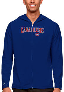 Antigua Montreal Canadiens Mens Blue Legacy Long Sleeve Full Zip Jacket