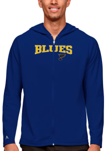 Antigua St Louis Blues Mens Blue Legacy Long Sleeve Full Zip Jacket