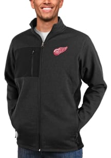 Antigua Detroit Red Wings Mens Black Course Medium Weight Jacket
