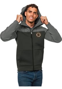 Antigua Boston Bruins Mens Grey Protect Long Sleeve Full Zip Jacket