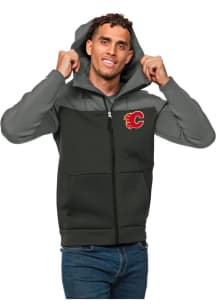 Antigua Calgary Flames Mens Grey Protect Long Sleeve Full Zip Jacket