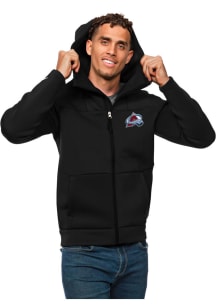 Antigua Colorado Avalanche Mens Black Protect Long Sleeve Full Zip Jacket