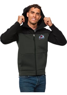 Antigua Colorado Avalanche Mens Black Protect Long Sleeve Full Zip Jacket