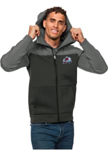 Antigua Colorado Avalanche Mens Grey Protect Long Sleeve Full Zip Jacket
