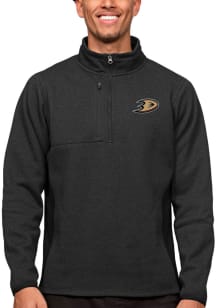 Antigua Anaheim Ducks Mens Black Course Long Sleeve 1/4 Zip Pullover