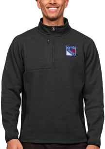 Antigua New York Rangers Mens Black Course Long Sleeve 1/4 Zip Pullover
