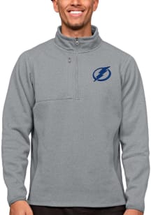 Antigua Tampa Bay Lightning Mens Grey Course Long Sleeve 1/4 Zip Pullover