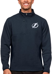 Antigua Tampa Bay Lightning Mens Navy Blue Course Long Sleeve 1/4 Zip Pullover