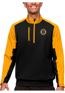 Antigua Boston Bruins Mens Black Team Long Sleeve 1/4 Zip Pullover