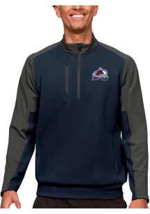 Antigua Colorado Avalanche Mens Navy Blue Team Long Sleeve 1/4 Zip Pullover