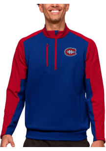 Antigua Montreal Canadiens Mens Blue Team Long Sleeve 1/4 Zip Pullover