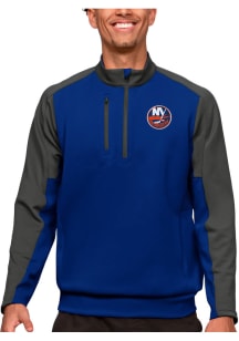 Antigua New York Islanders Mens Blue Team Long Sleeve 1/4 Zip Pullover