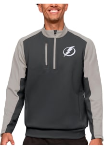 Antigua Tampa Bay Lightning Mens Grey Team Long Sleeve 1/4 Zip Pullover