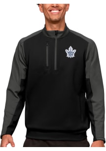 Antigua Toronto Maple Leafs Mens Black Team Long Sleeve 1/4 Zip Pullover