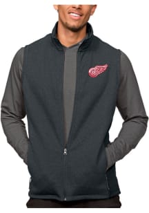 Antigua Detroit Red Wings Mens Charcoal Course Sleeveless Jacket