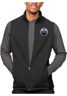 Antigua Edmonton Oilers Mens Black Course Sleeveless Jacket