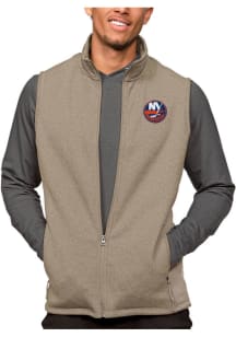 Antigua New York Islanders Mens Oatmeal Course Sleeveless Jacket