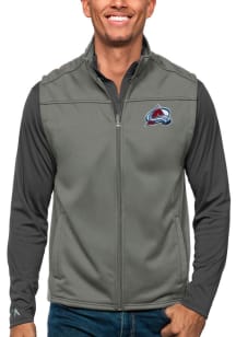 Antigua Colorado Avalanche Mens Grey Links Golf Sleeveless Jacket