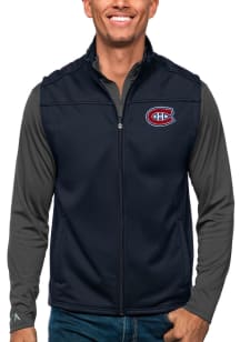 Antigua Montreal Canadiens Mens Navy Blue Links Golf Sleeveless Jacket