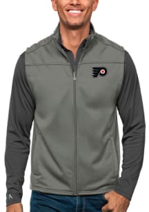 Antigua Philadelphia Flyers Mens Grey Links Golf Sleeveless Jacket