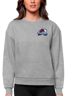 Antigua Colorado Avalanche Womens Grey Victory Crew Sweatshirt