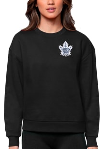Antigua Toronto Maple Leafs Womens Black Victory Crew Sweatshirt