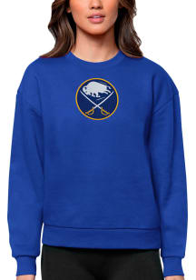Antigua Buffalo Sabres Womens Blue Victory Crew Sweatshirt