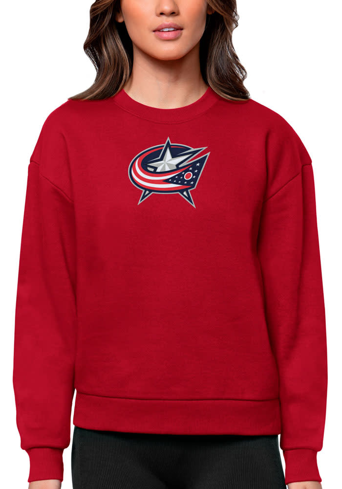 Antigua Columbus Blue Jackets Womens Full Front Victory Crew Sweatshirt