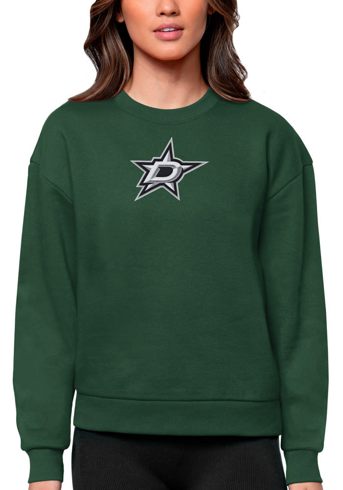Antigua Dallas Stars Womens Green Victory Crew Sweatshirt