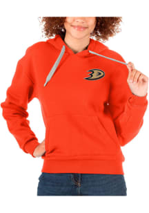 Antigua Anaheim Ducks Womens Orange Victory Hooded Sweatshirt
