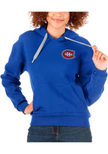 Antigua Montreal Canadiens Womens Blue Victory Hooded Sweatshirt