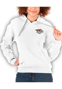 Antigua Nashville Predators Womens White Victory Hooded Sweatshirt