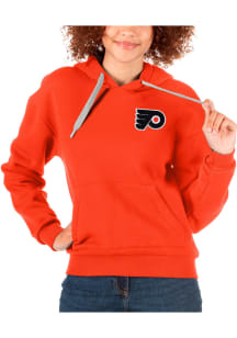 Antigua Philadelphia Flyers Womens Orange Victory Hooded Sweatshirt