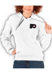 Antigua Philadelphia Flyers Womens White Victory Hooded Sweatshirt