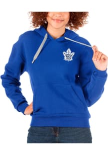 Antigua Toronto Maple Leafs Womens Blue Victory Hooded Sweatshirt